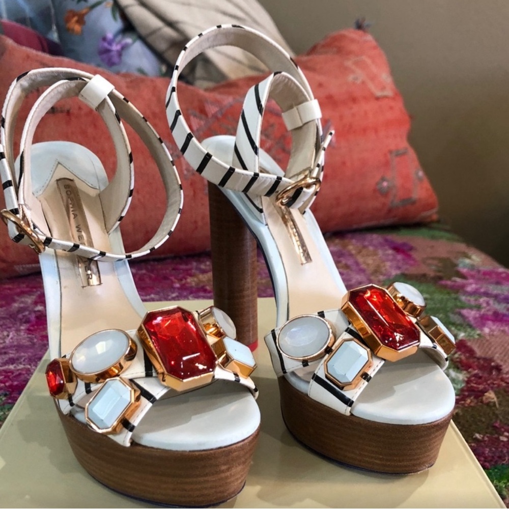 Sophia Webster Amanda Gem Nautical Platform Sandal